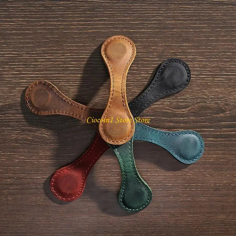 Tragbares Lesezeichen aus Leder mit Magnetverschluss für Buchseiten