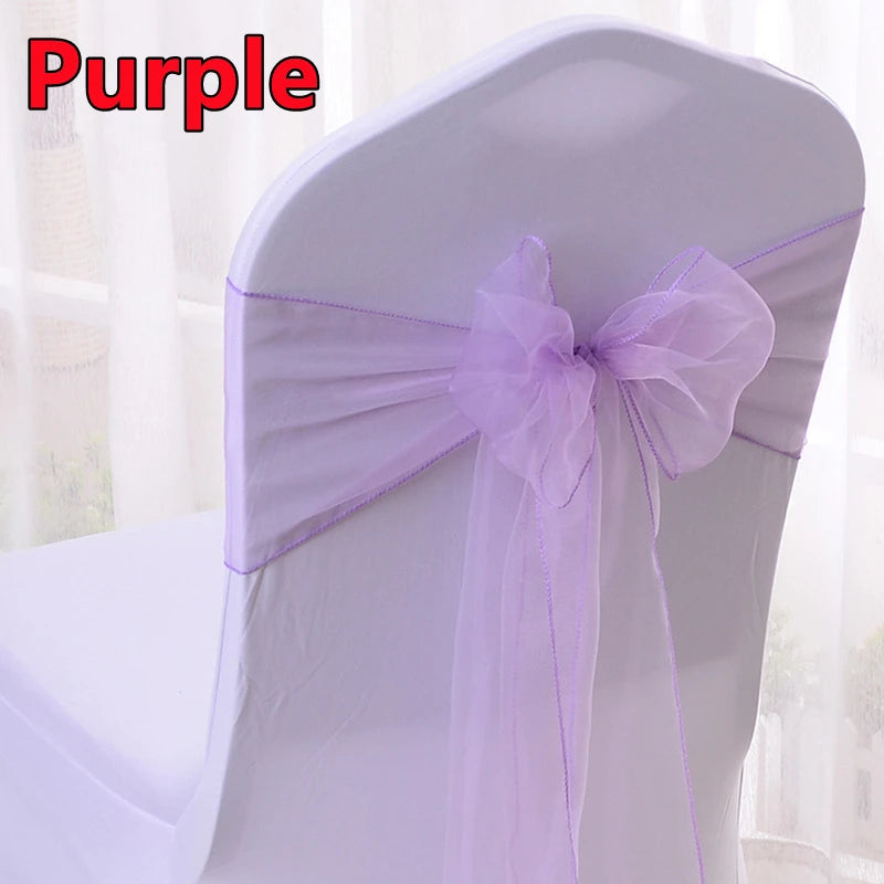 Elegante Organza Stuhlschärpen für Hochzeitsdekoration