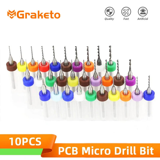 Präzisions Mikrobohrer Set Wolframkarbid für PCB Holz CNC 0.1-3.175mm