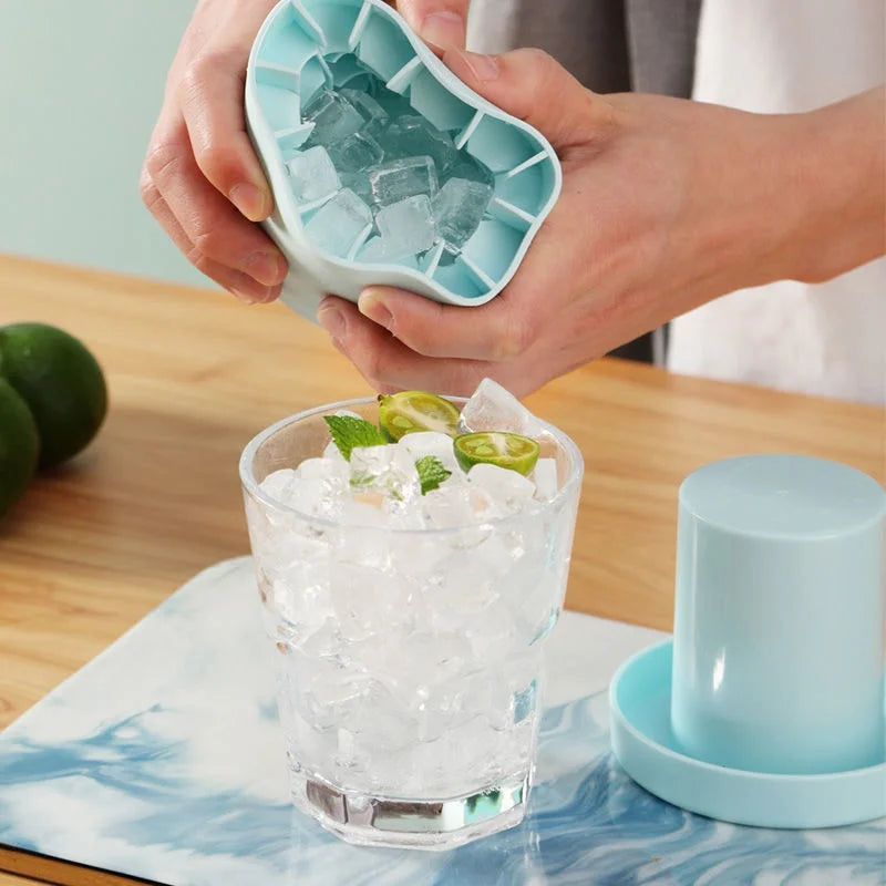Mini Silikon Eiswürfelform Runde Eis Lagerung Box für DIY