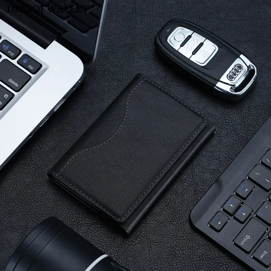 Unisex Magnetischer PU Leder Kartenhalter – MagSafe kompatibel für Handy