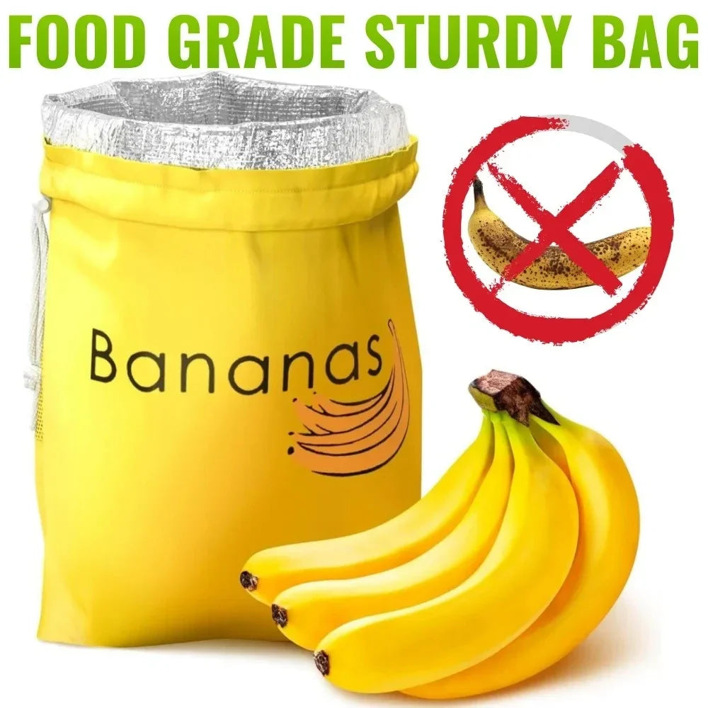 Bananen-Aufbewahrungsbeutel, wiederverwendbar, isoliert, stoßfest