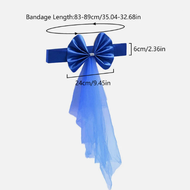 Stretch Stuhlschärpen aus Organza mit Schleifen für Events