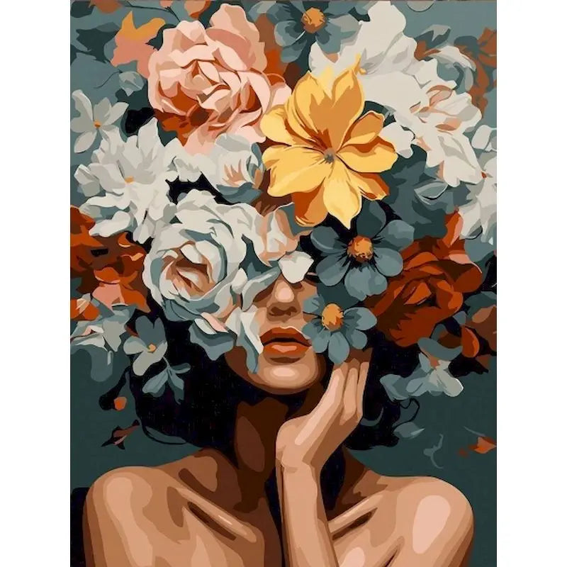 Abstraktes Malen nach Zahlen Set auf Leinwand mit Acrylfarben 20-75cm