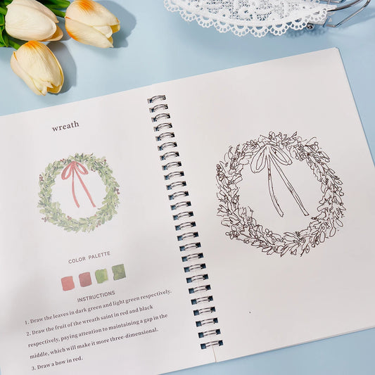 Anfängertaugliches Aquarell Arbeitsbuch mit Vogelmotiven