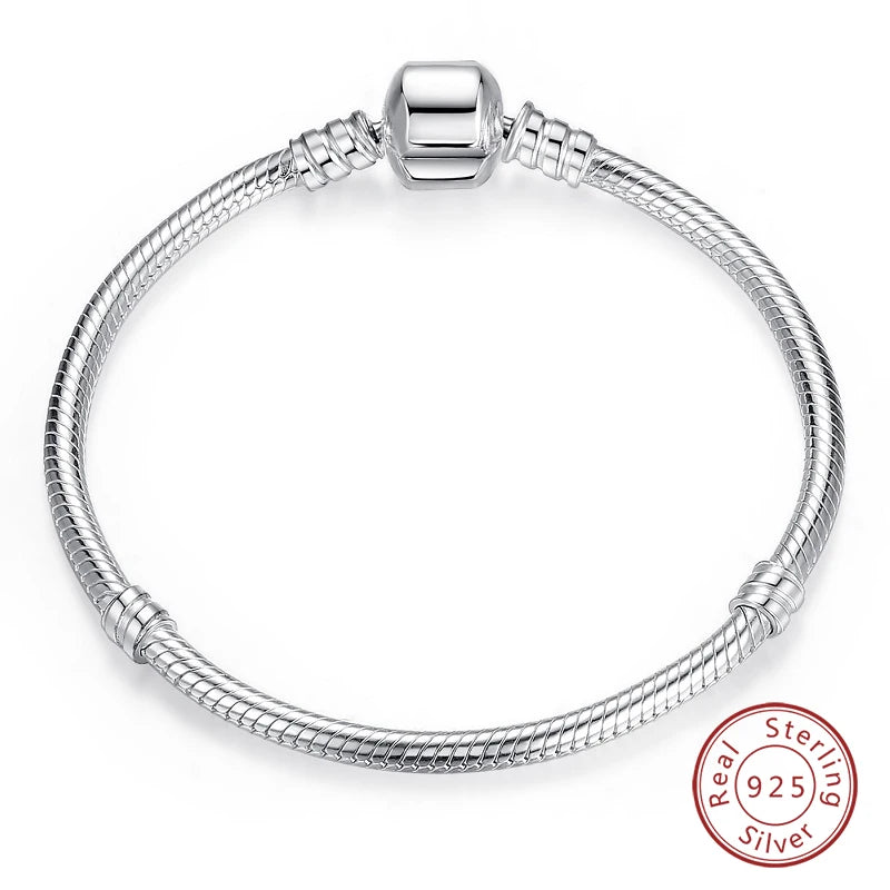 Armband Silber 925 mit Stern Mond Sonne und Grünem Zirkon Charm