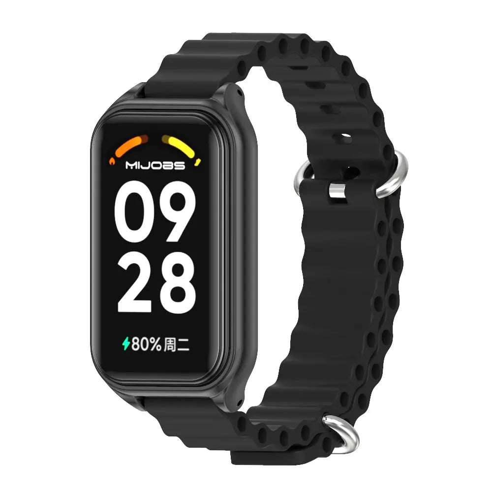 Silikon Armband Ersatz für Smart Band 8 9 mit Einstellbarer Länge