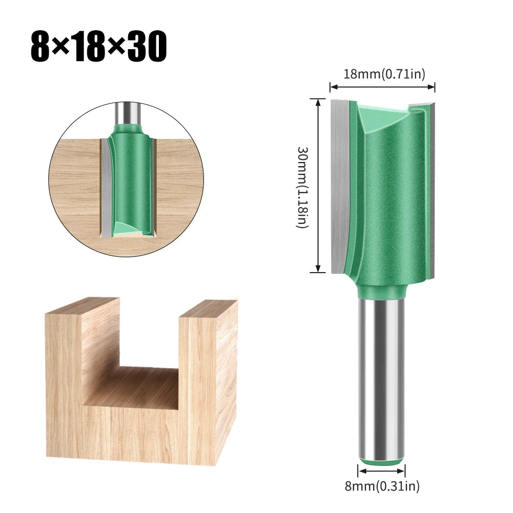 Wolfram Hartmetall Router Bit mit Doppel-Flöte für Holz in verschiedenen Größen