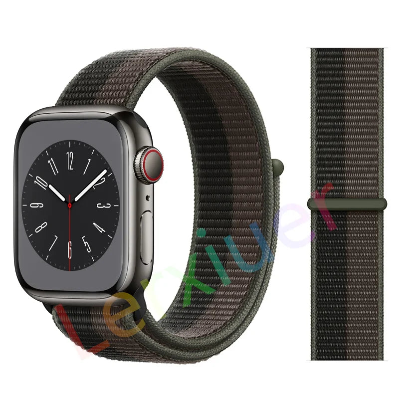 Nylon Schlaufenarmband für Apple Watch alle Serien und Größen