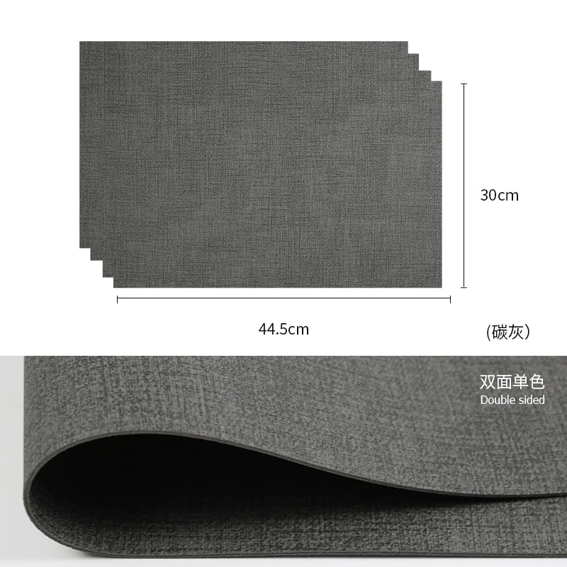 Wasserdichte PVC Kunstleder Tischsets 4er Set für Ihre Küche