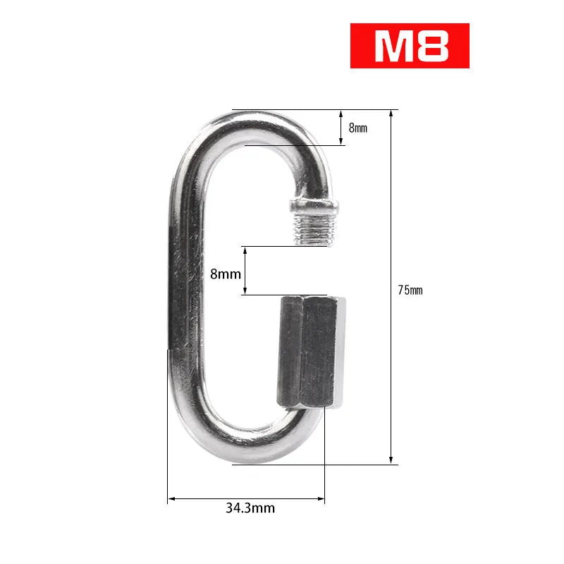 Robuster Oval Karabiner Edelstahl für schnelle sichere Verbindungen