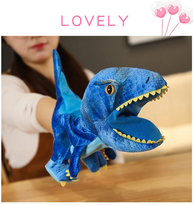 Niedliche Dinosaurier-Handpuppen mit bewegbarem Mund