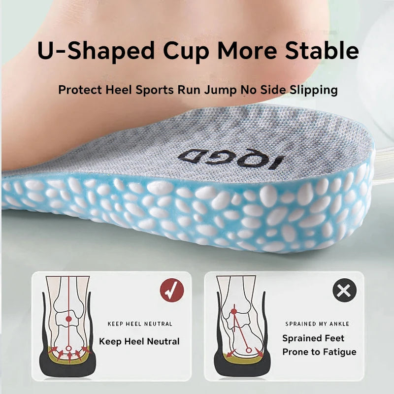 Unsichtbare PU Einlegesohlen 1-3cm Höhe für Komfort und Halt