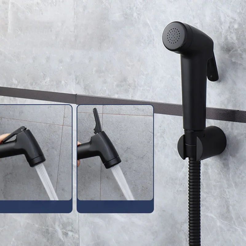 Handbrause Bidet WC Spritzpistole Duschkopf schwarz für Bad WC Einsatz