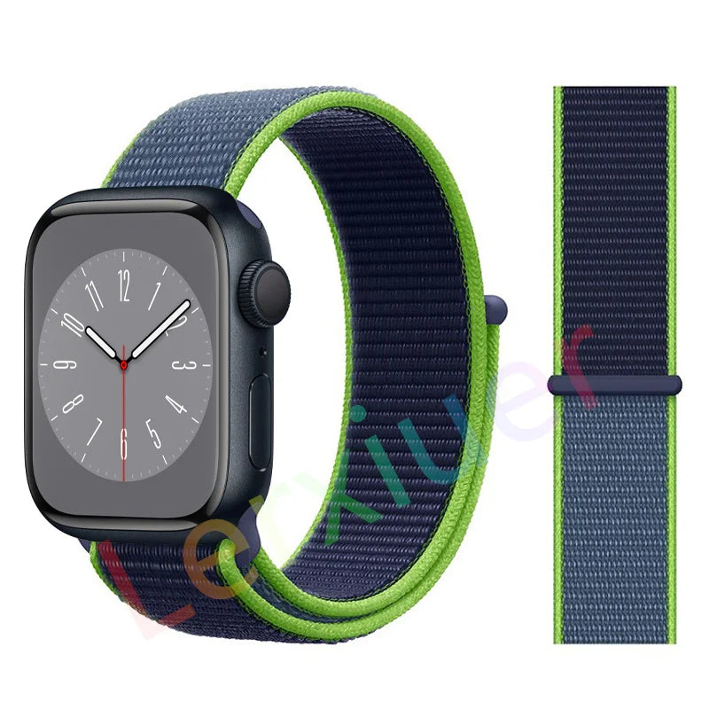 Nylon Schlaufenarmband für Apple Watch alle Serien und Größen