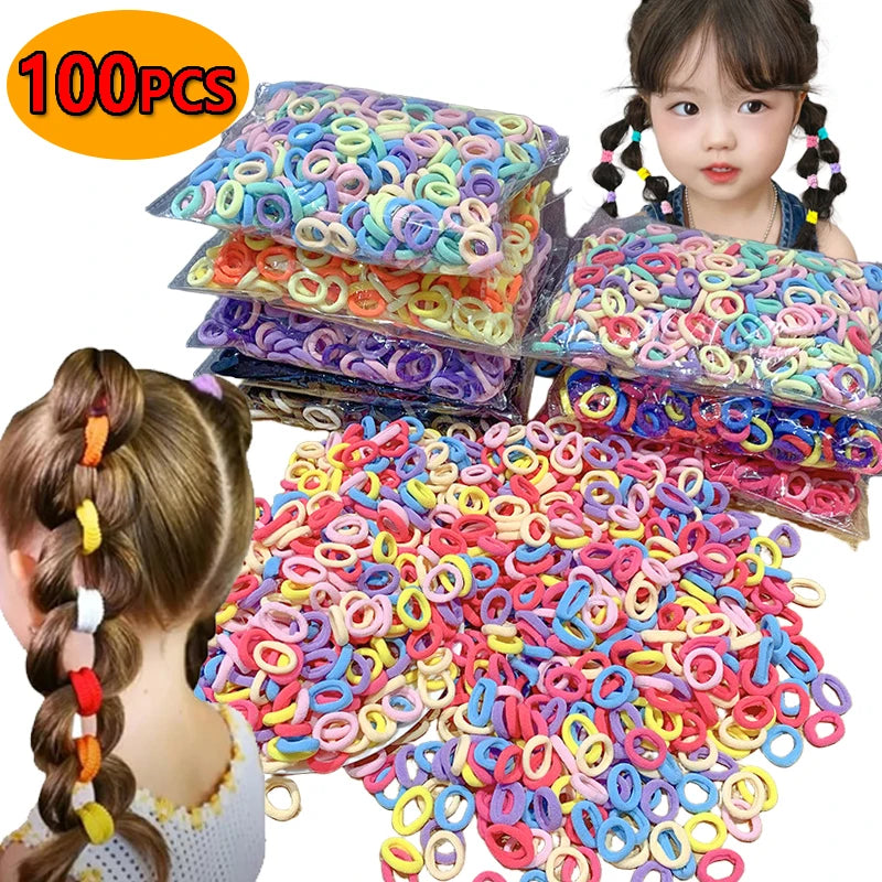 Bunte Nylon Haarbänder elastisch für Pferdeschwanz und Frisuren