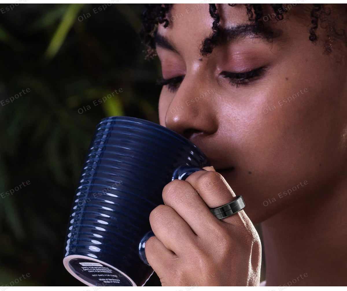 Wasserdichter Smart Ring mit Herzfrequenz und Blutdruck Sensor