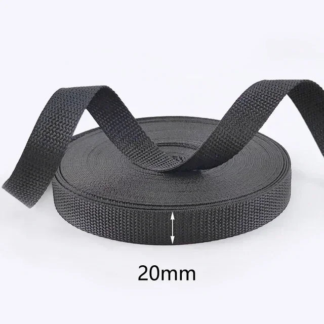 10 m Polyester Gurtband schwarz 20-100 mm Meterware Nähzubehör