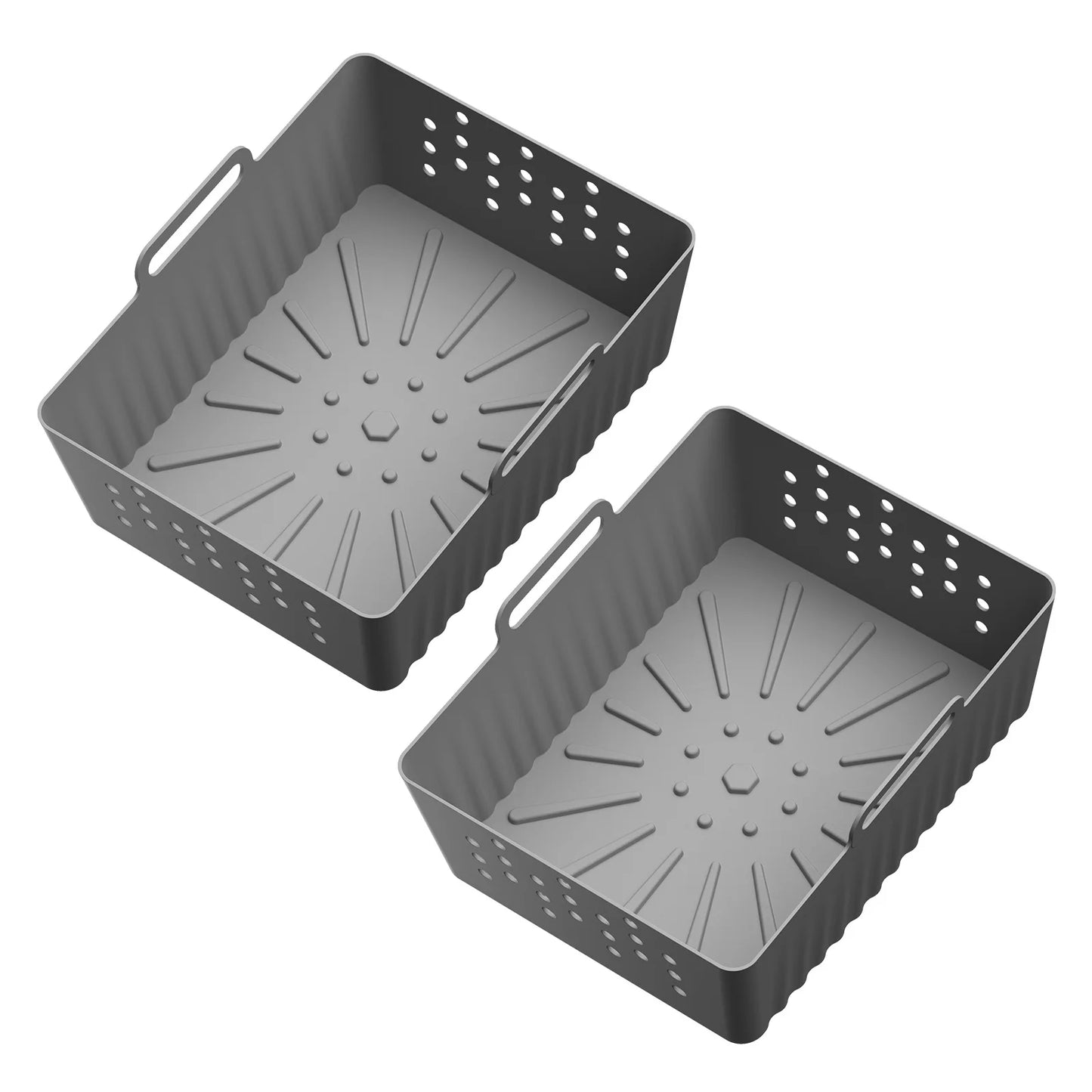 2er-Set Silikon Backformen für Air Fryer - Antihaft - Wiederverwendbar