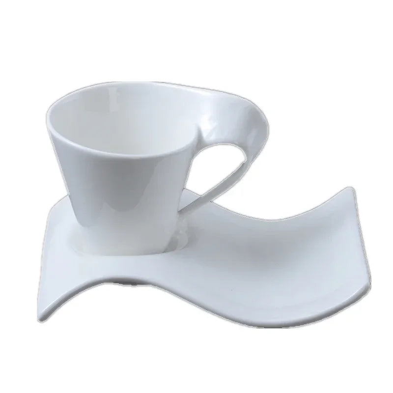 Espresso Tassen Set aus Keramik mit Löffel und Untersetzer