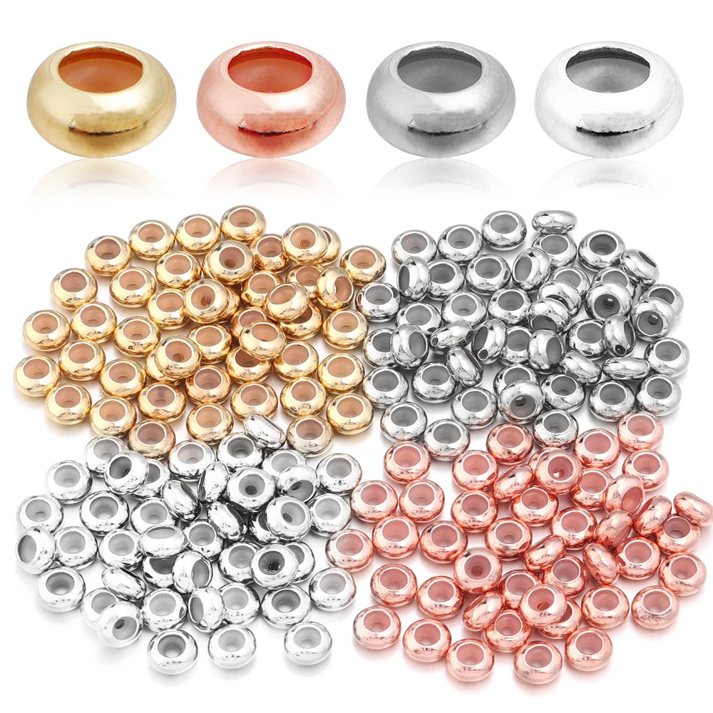 20 Stück Kupfer Crimp Endperlen mit Silikonstopper für DIY Schmuckherstellung-Yabubest - Home & More