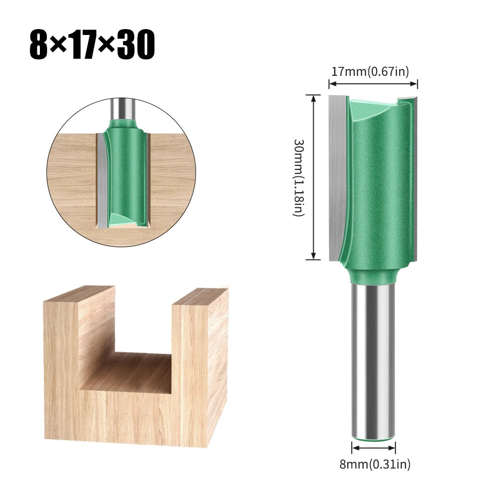Wolfram Hartmetall Router Bit mit Doppel-Flöte für Holz in verschiedenen Größen
