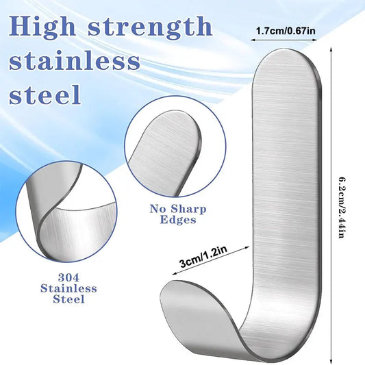 Selbstklebende Edelstahl Wandhaken für vielseitige Ordnung zuhause