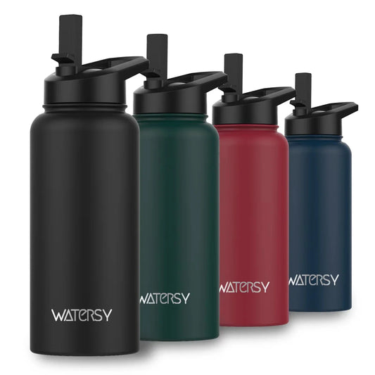 Großer 900ml Edelstahl Thermobecher mit Griff – Isoliert für Büro & Sport