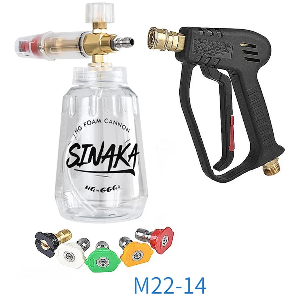 Hochdruckreiniger Schlauch mit Schnellanschluss und 5-Farben-Düse M22