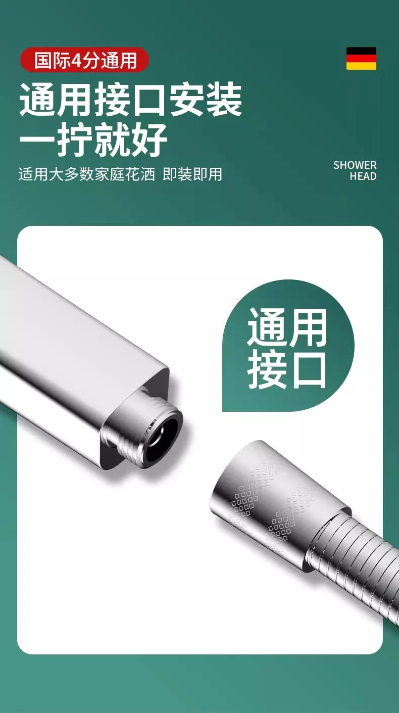 13 cm großer handgehaltener Duschkopf mit 3 Modi und Hochdruckwasser-Yabubest - Home & More