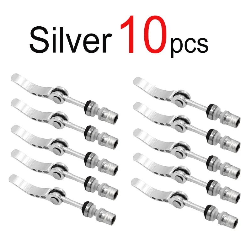 Leichte Aluminium Sattelstützenklemme M6 x 65 mm mit Schnellverschluss, bunt