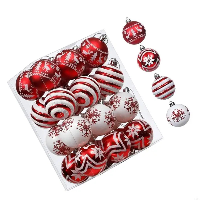 Bruchsichere Weihnachtsbaumkugeln 24 Stück Dekorativ