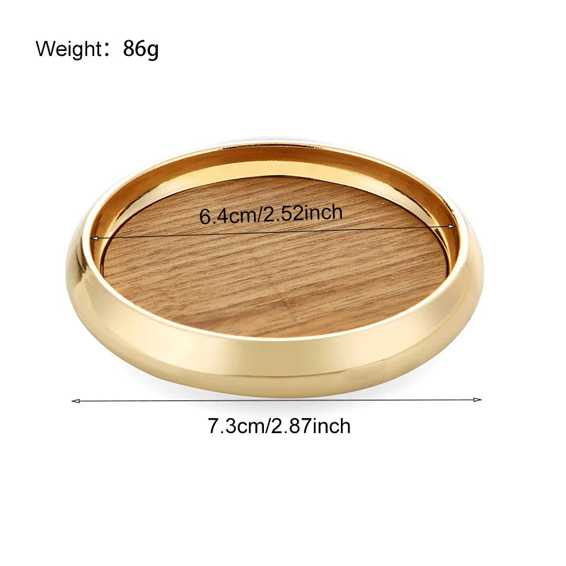 Umweltfreundlicher Holz Untersetzer mit Metallring – Rund, Hitzeschutz für Tassen