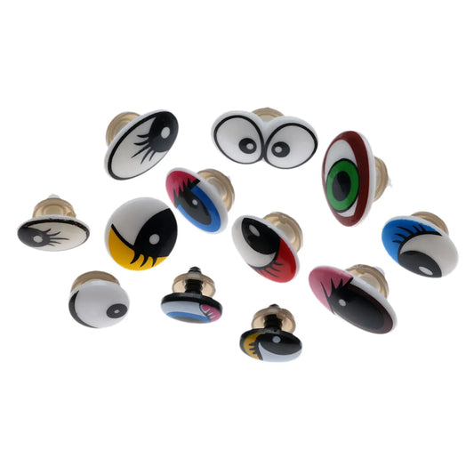 10 Kunststoff Sicherheitsaugen mit Unterlegscheiben für DIY Puppen Spielzeug