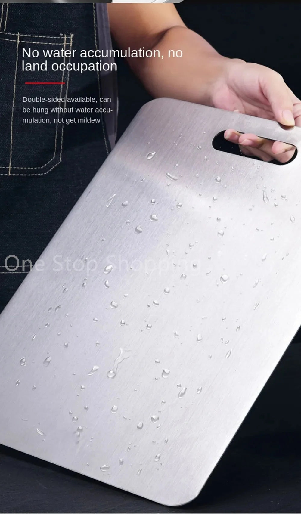 Edelstahl Schneidebrett Set mit mehreren Größen und leicht zu reinigen