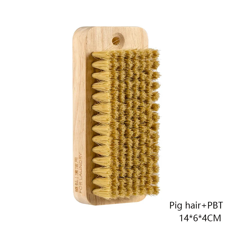 Multifunktions Wäschebürste mit Holzgriff und Schweinehaar für Haushalt