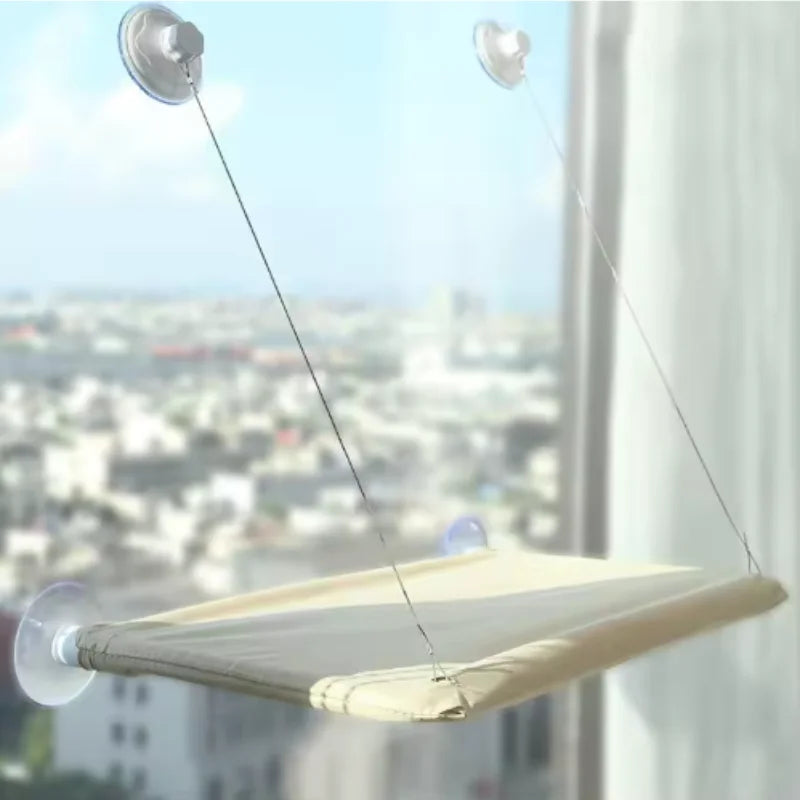 Ultraweiches Katzenfenster Hängemattenbett mit platzsparender Katzensitzstange