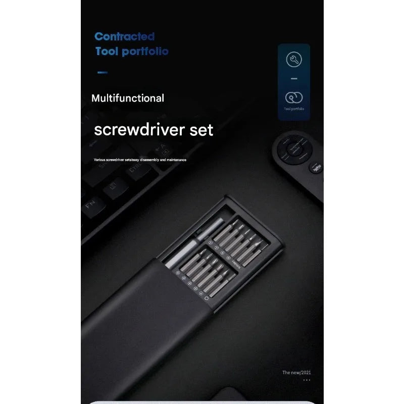 Magnetisches Präzisionsschraubendreher Set mit 24 Bits für Handy und Laptop
