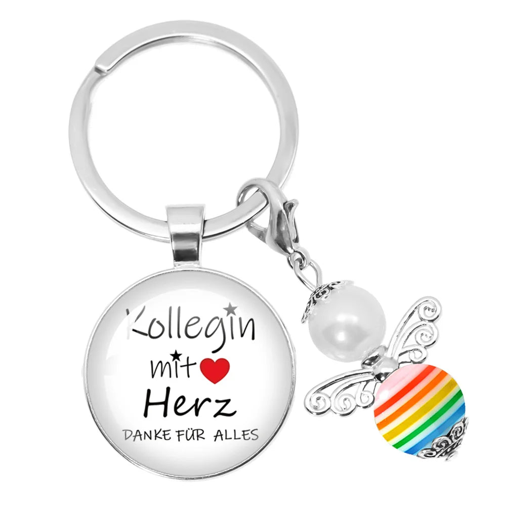 Personalisierbarer runder Schlüsselanhänger für besondere Anlässe