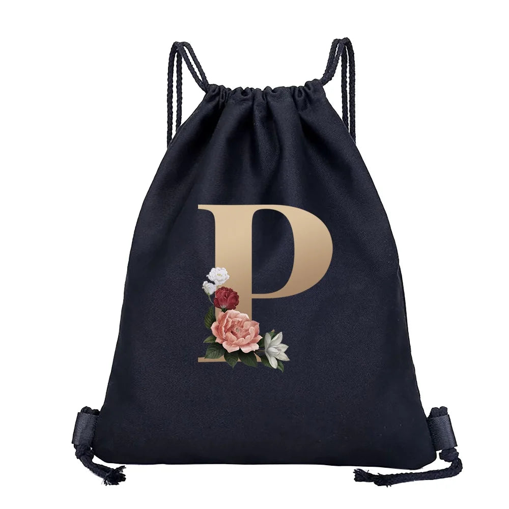 Leichter Kordelzug Rucksack aus Canvas 40x35 cm für Sport - Reisen