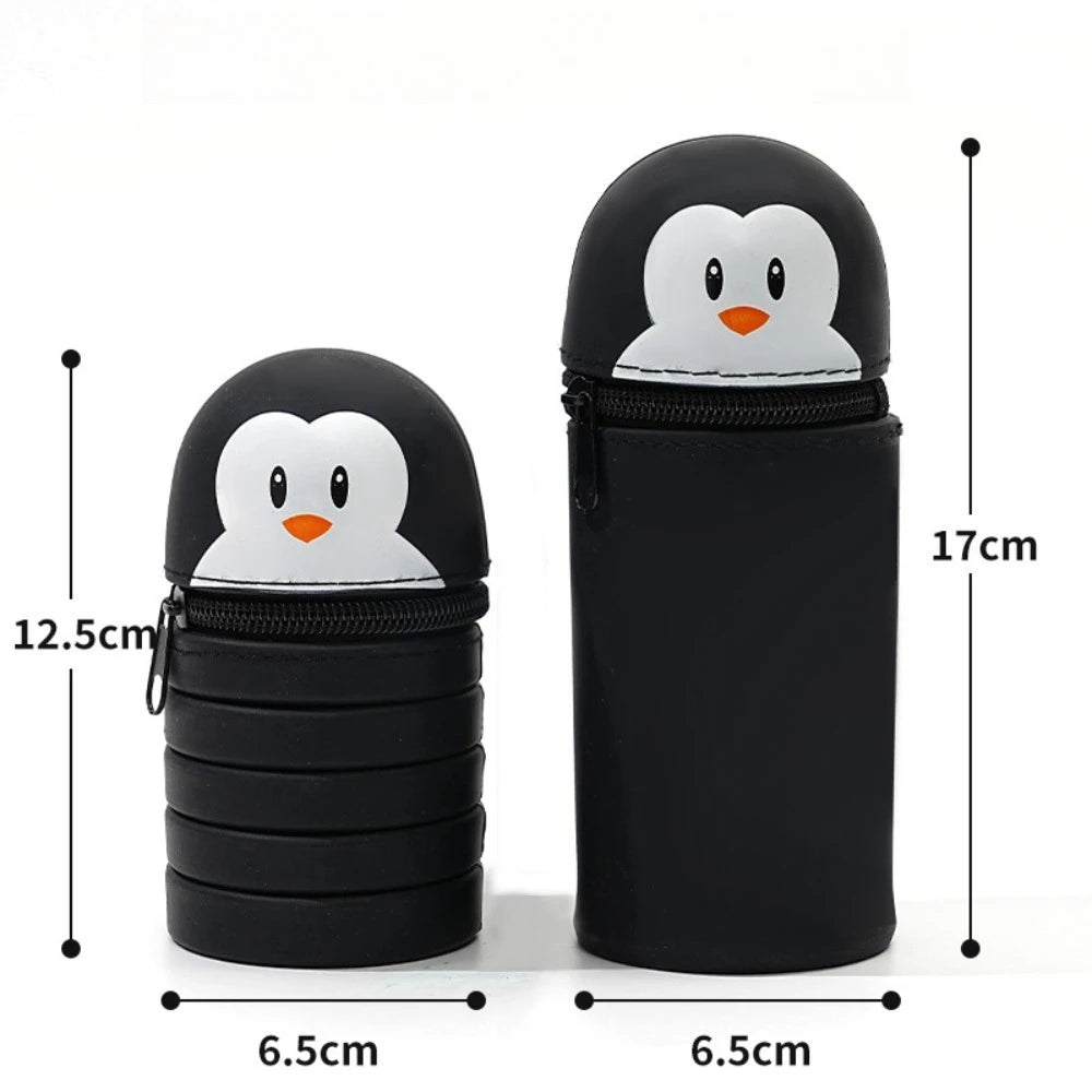 Faltbarer Stifthalter aus Silikon in niedlicher Tierform, praktisch und kreativ