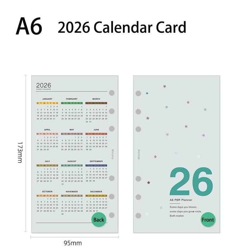 Loseblatt Notizbuch Planer Tagebuch Kalender Karten Schreibwaren 2026