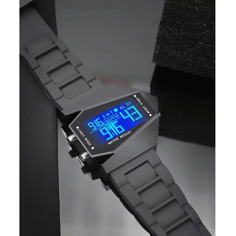 Unisex Digital Sportuhr Leuchtfunktion Kalender Alarm