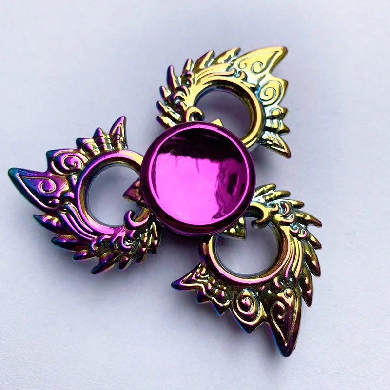 Bunter Metall Fidget Spinner für Stressabbau und Konzentration