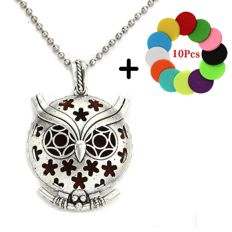 Aromatherapie Halskette Lotus Diffusor Anhänger aus Zinklegierung