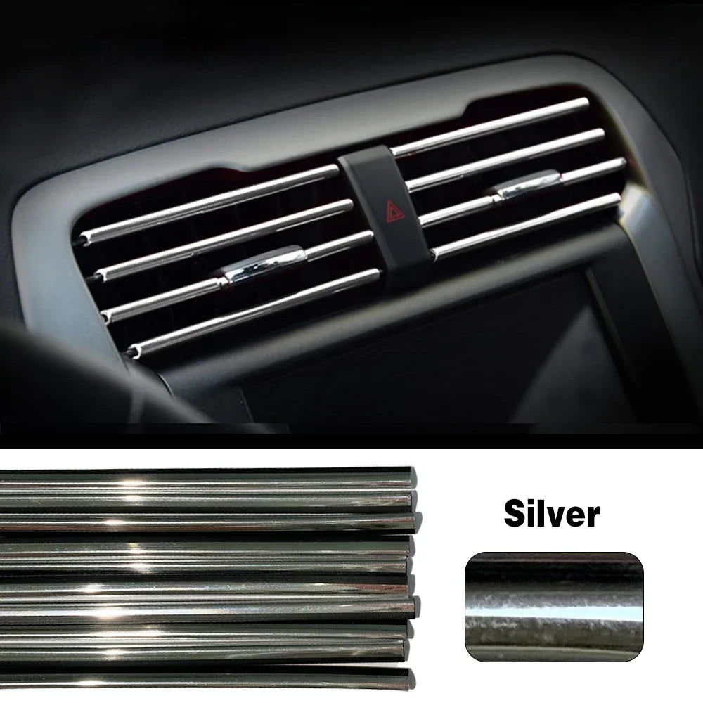 10 Stück Auto Klimaanlage Lüftungsschlitze Trim U-Form PVC Innenleisten