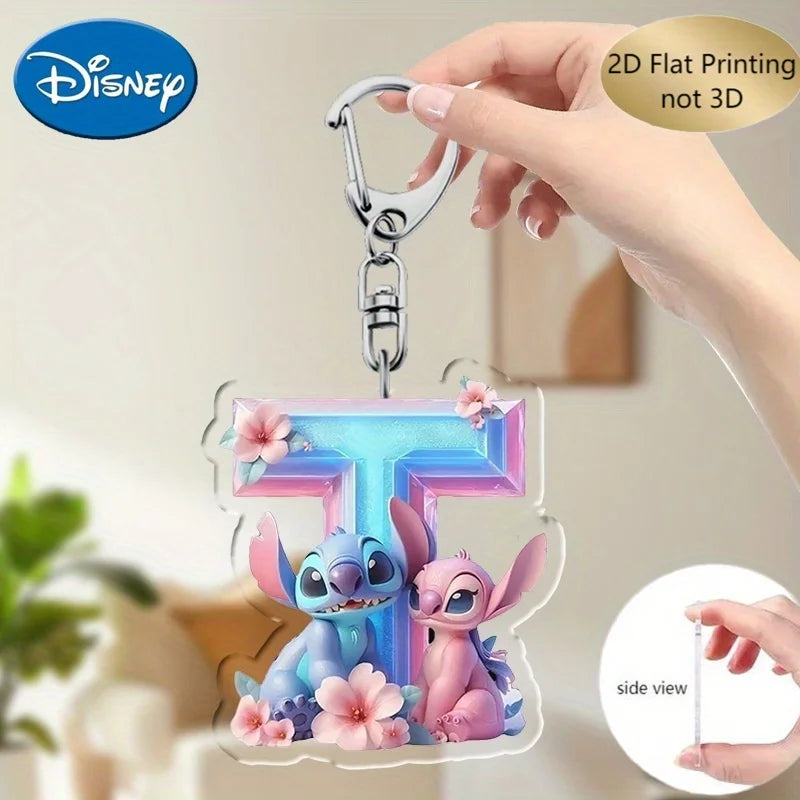 Bunter 2 Zoll Acryl Schlüsselanhänger mit A-Z Buchstaben für Kinder