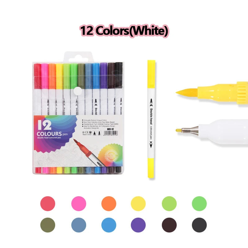 120 Farben Dual Tip Marker Set für Manga Kunst und Aquarell Zeichnung