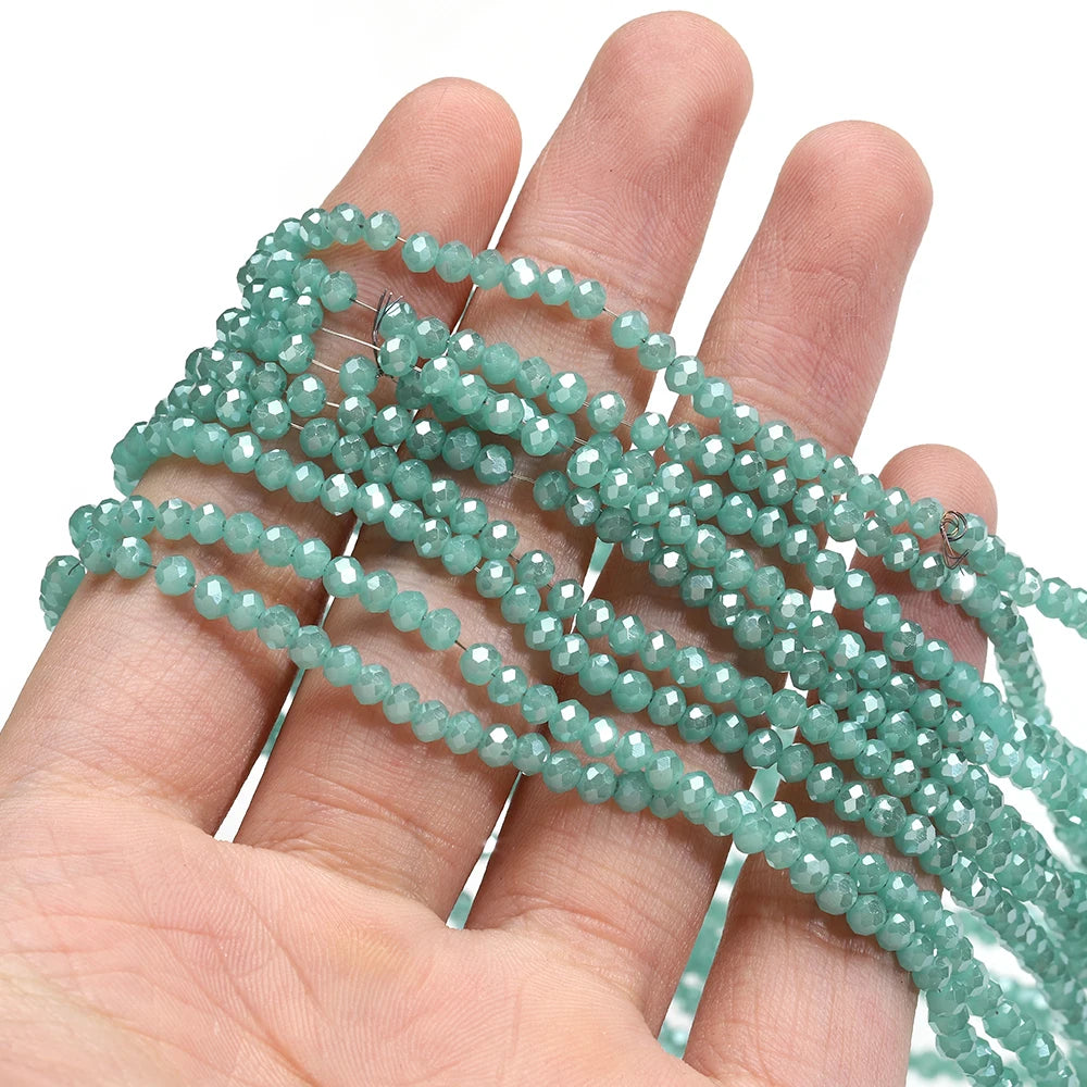 120 Kristall Glas Rondelle Perlen - Facettierte Spacer Perlen-Yabubest - Home & More