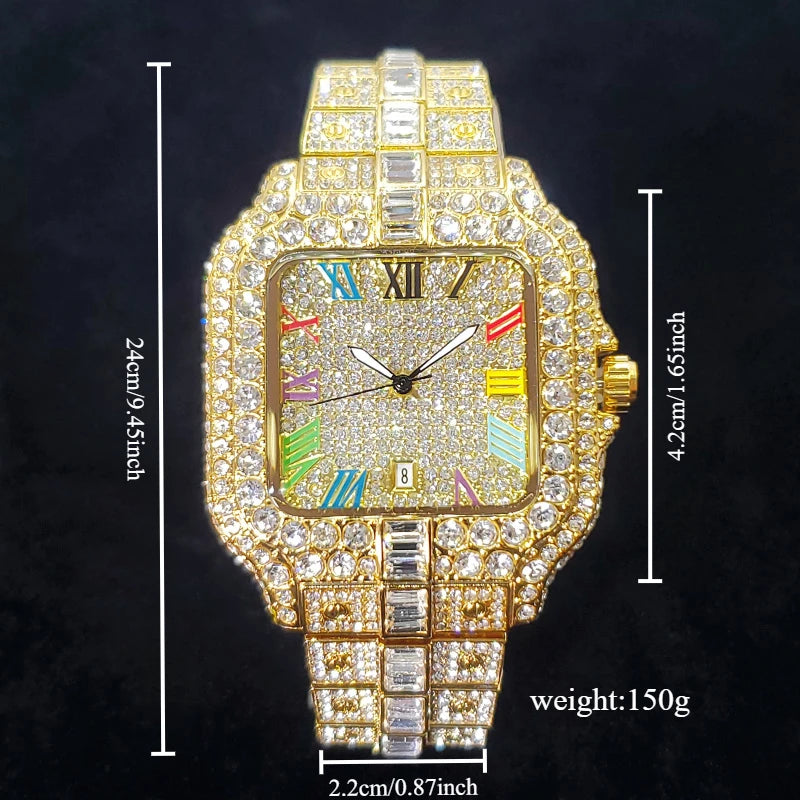 Elegante Quarzuhr aus Edelstahl mit Wasserdichtem Gehäuse